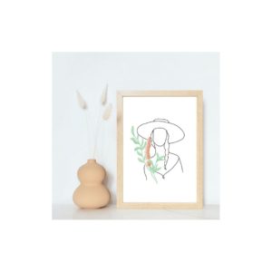 Tableau acrylique et broderie