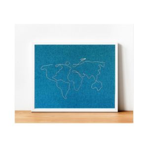 Tableau acrylique et broderie