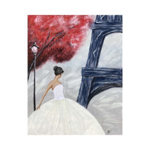 Tableau acrylique et broderie