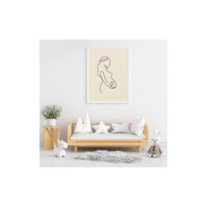 Tableau acrylique et broderie