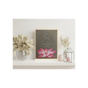 Tableau acrylique et broderie
