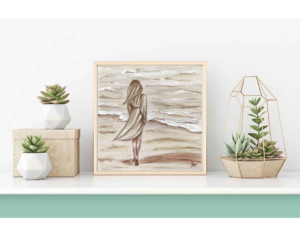 Tableau acrylique sur textile