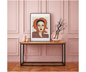Tableau acrylique broderie et textiles