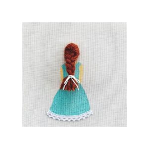 Tableau acrylique et broderie cheveux