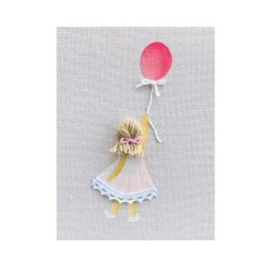Tableau acrylique et broderie cheveux
